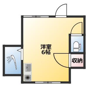 第一末廣ビル(ワンルーム/4階)の間取り写真