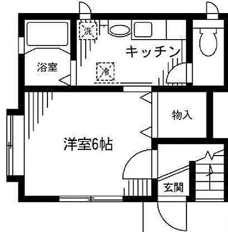 グレイスヴィラ(1K/1階)の間取り写真