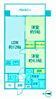 シーアイマンション白金(2LDK/3階)の間取り写真