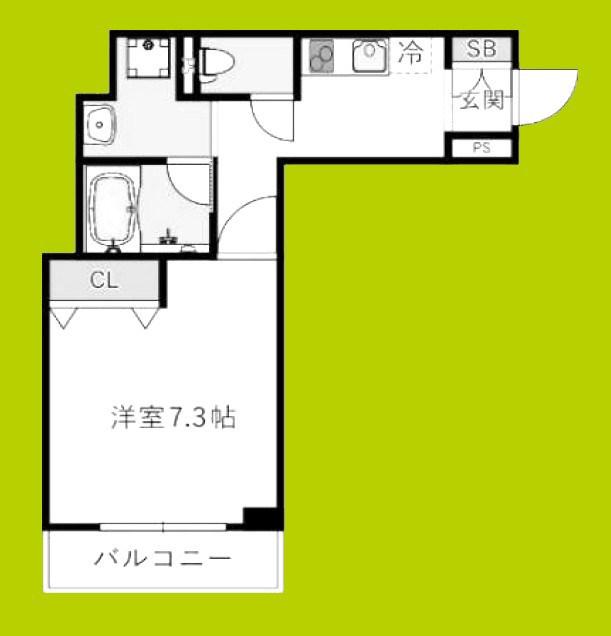 INOVE寝屋川大利元町(1K/2階)の間取り写真