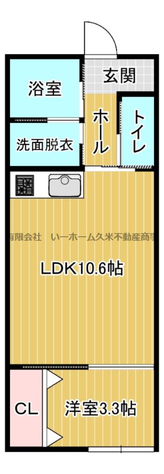 R307(1LDK/1階)の間取り写真