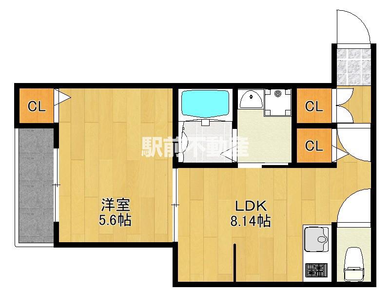 アルバトロスI(1LDK/1階)の間取り写真