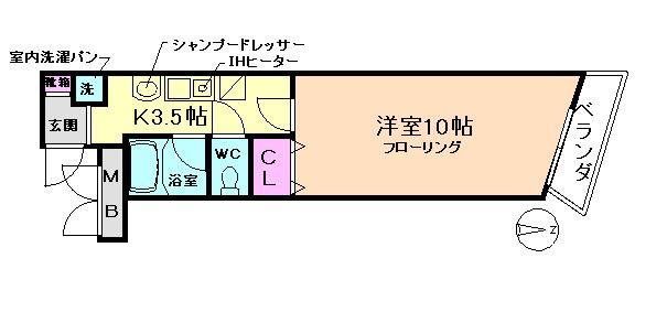 TNGビル住吉(1K/4階)の間取り写真