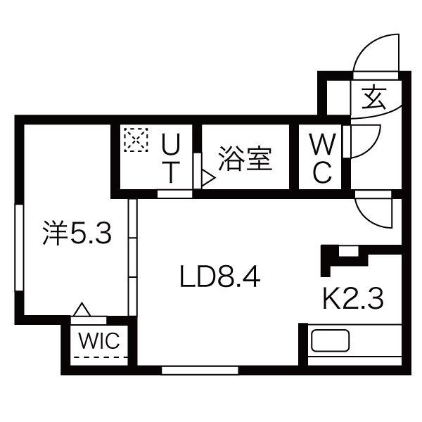 BREEZE南11条(1LDK/4階)の間取り写真