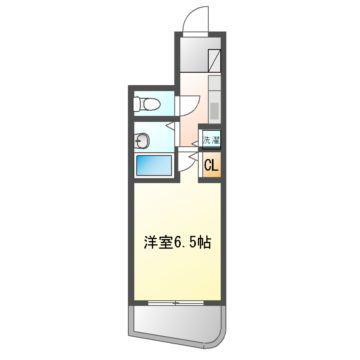 サンメゾン吹田I(1K/4階)の間取り写真