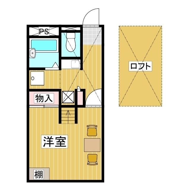レオパレスNEW サウス(1K/1階)の間取り写真