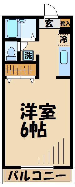 モアナラニハウス(ワンルーム/2階)の間取り写真