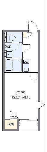 レオネクストサンシャイン針崎(1K/1階)の間取り写真