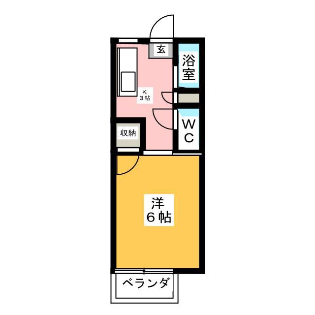 ホワイトヴィレッジ(1K/2階)の間取り写真