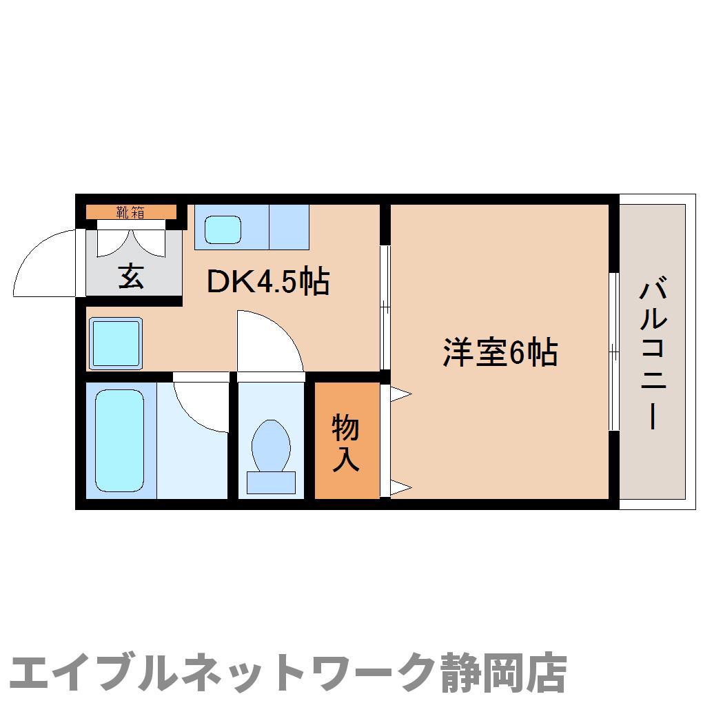 フローレンス千代田(1DK/1階)の間取り写真