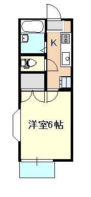 コーポMK(1K/2階)の間取り写真