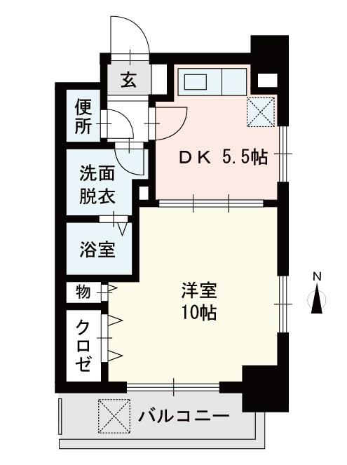 GH舞鶴(1DK/7階)の間取り写真