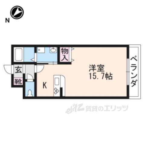 CYGNUS・H(ワンルーム/1階)の間取り写真