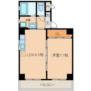 クレアール(1LDK/2階)の間取り写真