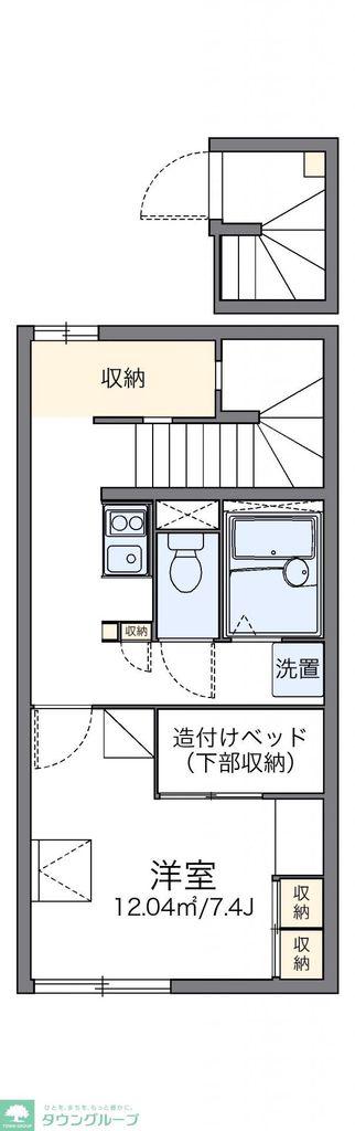 レオパレスフォーレストII(1K/2階)の間取り写真