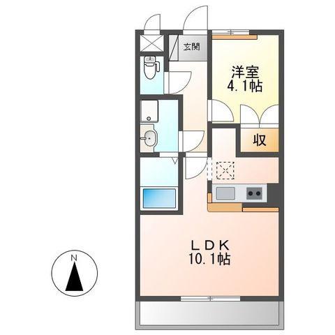 イーストPIA(1LDK/2階)の間取り写真