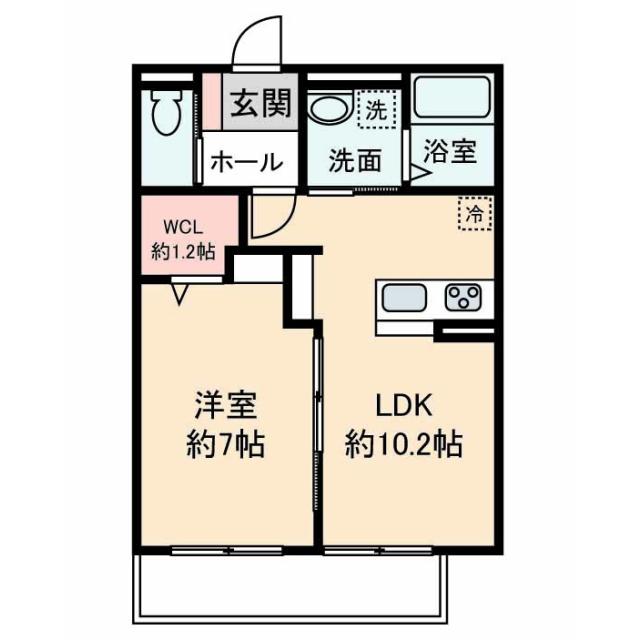 FORES SHIRATSUKAII(1LDK/2階)の間取り写真