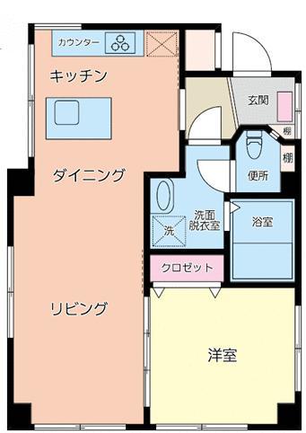 三谷ビル(1LDK/3階)の間取り写真