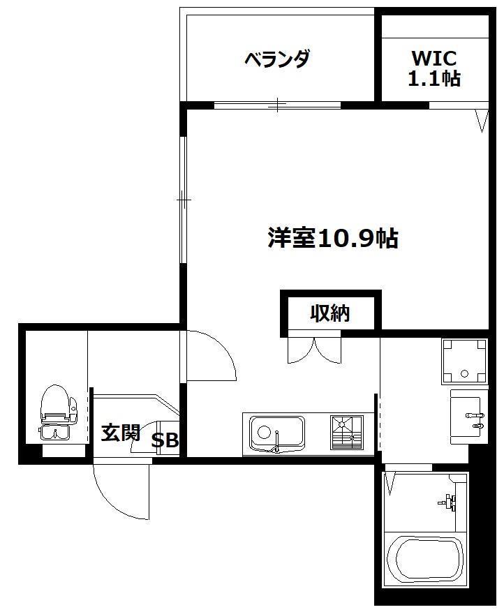 KAMAAINA(ワンルーム/3階)の間取り写真