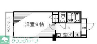 クラリスハイムB棟(1K/3階)の間取り写真