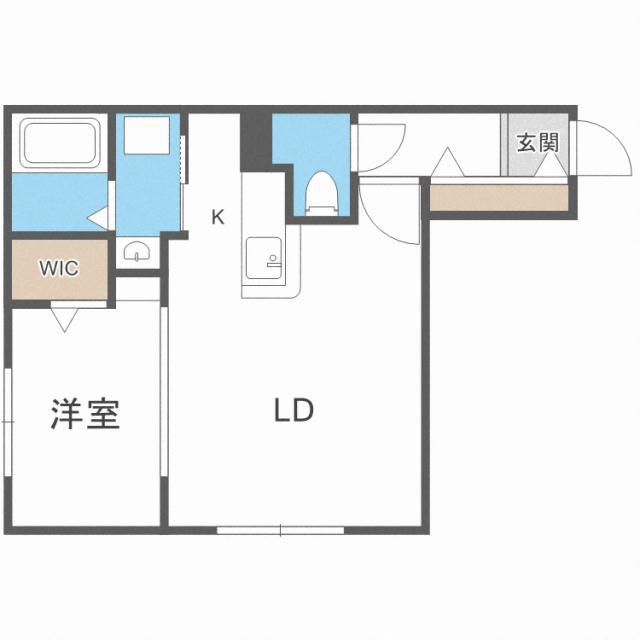 LA・DOLCEVITAラ・ドルチェビータ(1LDK/5階)の間取り写真