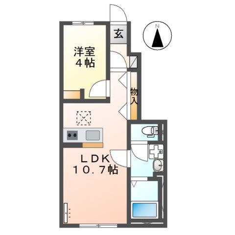 サンライズK(1LDK/1階)の間取り写真