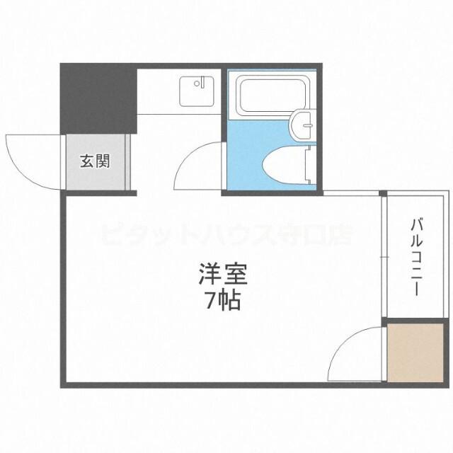 サンクトゥス(ワンルーム/3階)の間取り写真