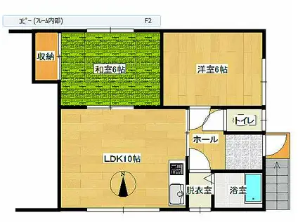 ハイツさとう(2LDK/2階)の間取り写真