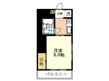 武蔵野マンション(1K/4階)の間取り写真