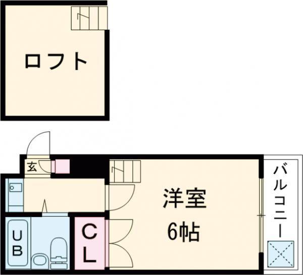 CITY PALACE21 富雄元町 PART2(1K/2階)の間取り写真