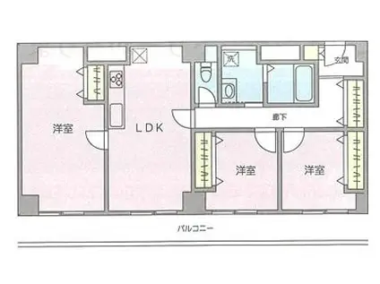 フェリス辰巳台(3LDK/2階)の間取り写真