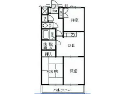 ルネッサンス小手指III号館(3DK/2階)の間取り写真