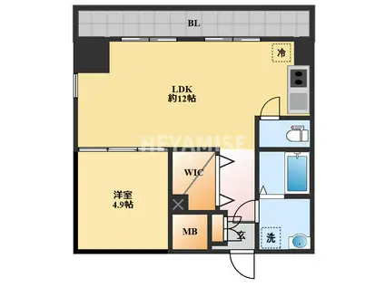 MODERN PALAZZO諫早駅前(1LDK/2階)の間取り写真