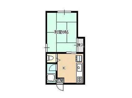 コーポ星野(1K/2階)の間取り写真