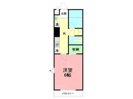 アンクレージュ(1K/3階)の間取り写真