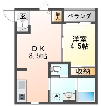 ステラ・カデンテ(1DK/3階)の間取り写真
