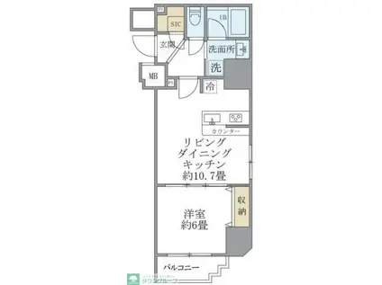 フェリーチェ錦糸町(1LDK/8階)の間取り写真