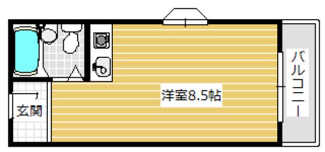 コトブキパークハイツ(1K/3階)の間取り写真