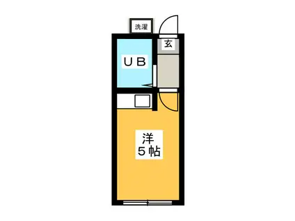 プレリュード芝(ワンルーム/2階)の間取り写真