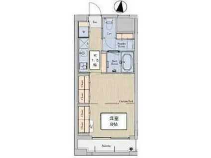 SPICAスピカ(1K/3階)の間取り写真