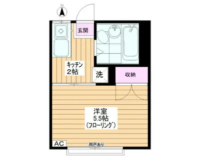 メゾン平和台(1K/2階)の間取り写真