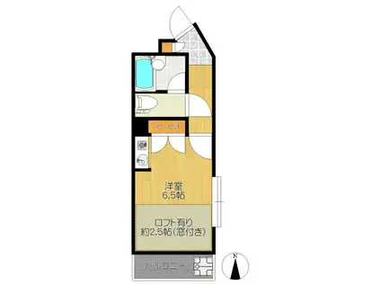 パークプレゾンス(ワンルーム/4階)の間取り写真