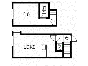 オリーブ24(1LDK/1階)の間取り写真