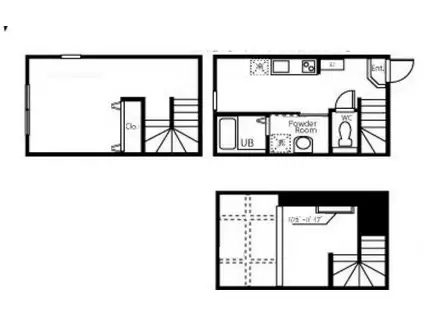 ハーミットクラブハウス馬込(1DK/2階)の間取り写真