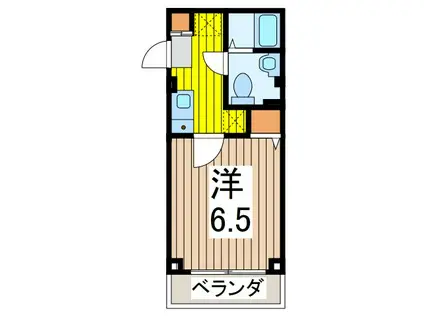 エミネックス蕨塚越(1K/1階)の間取り写真