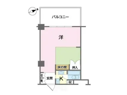 恩納マリンビューパレス(1LDK/3階)の間取り写真