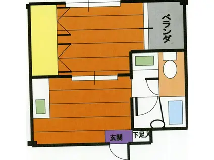 メゾンデラメール(1DK/3階)の間取り写真