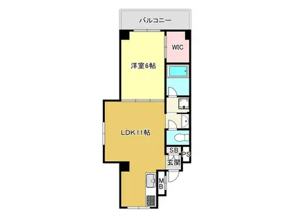 グレンフォレスト(1LDK/4階)の間取り写真