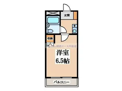 あかねハイツ(1K/2階)の間取り写真