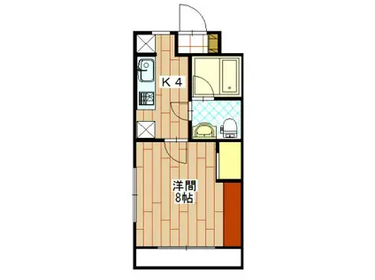 グリーンハイツ楊子II(1K/3階)の間取り写真